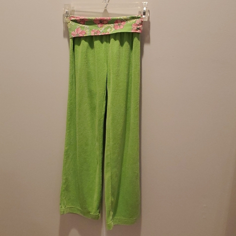 Lilly Pulitzer Zoe Pant Limeade Terry Cloth Girl 8
